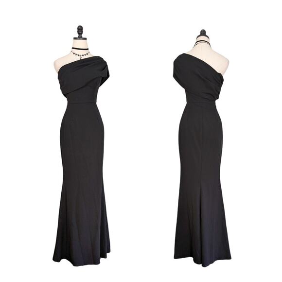 Katie May Layla Maxi Dress REVOLVE Prom Evening Formal Gown Mermaid Glam Black 4 - Picture 1 of 13